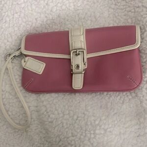 Coach leather wristlet